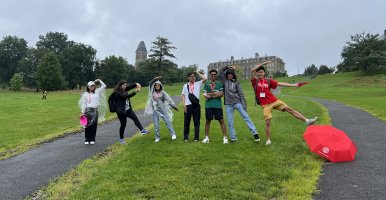 Students on Cornell slope for Prepare 2023